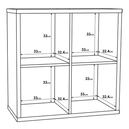 Mauro 2x2 Storage Unit in Matt White