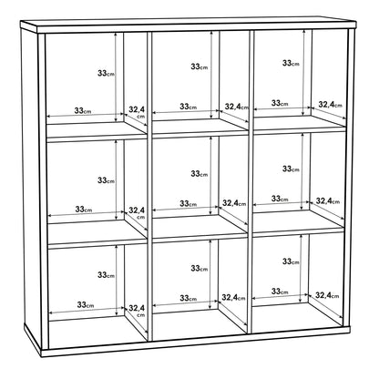 Mauro 3x3 Storage Unit in Sand Oak