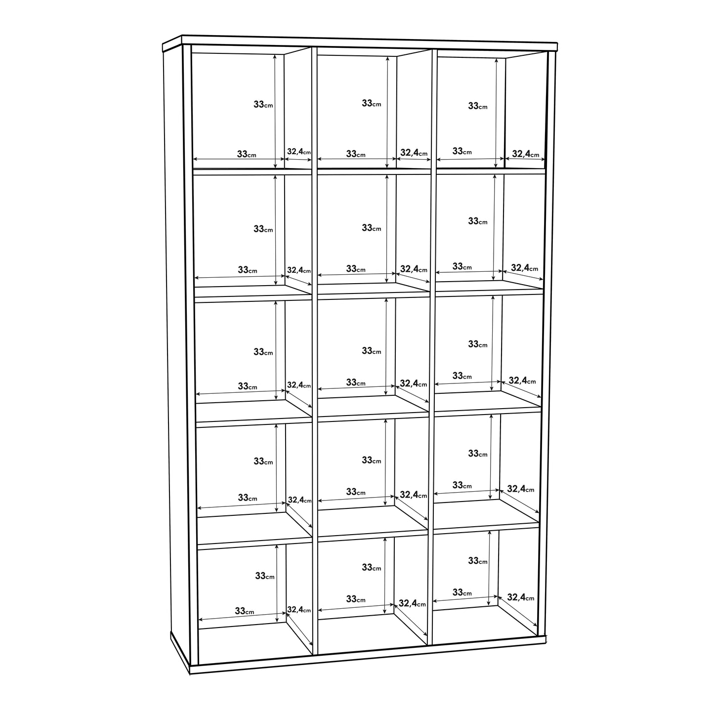 Mauro 3x5 Storage Unit in Sand Oak