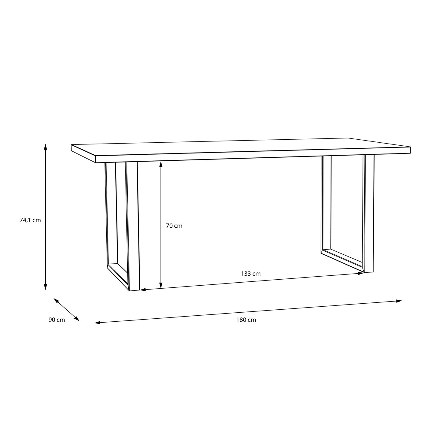 Nikomedes Dining Table in Bartex Oak