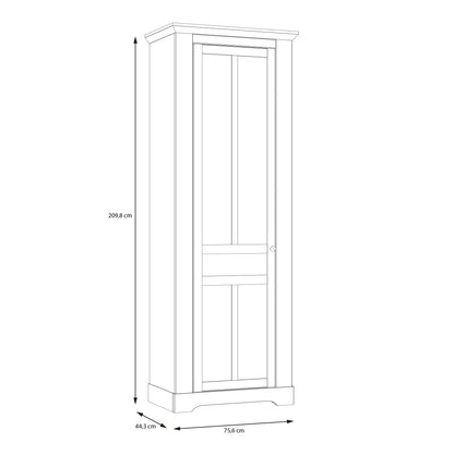 Illopa Hallway Wardrobe in Oak Nelson/Snowy Oak