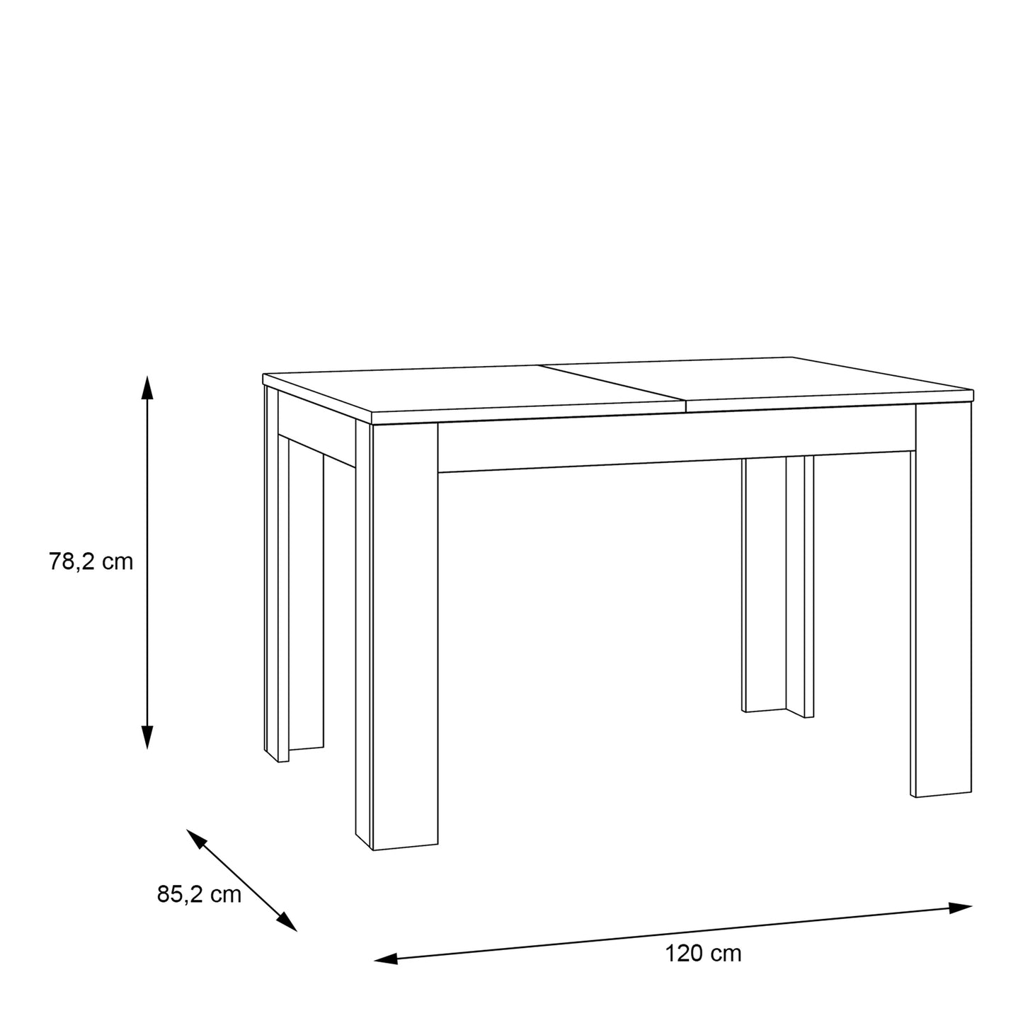 Malte Brun Extending Dining Table in Waterford Oak