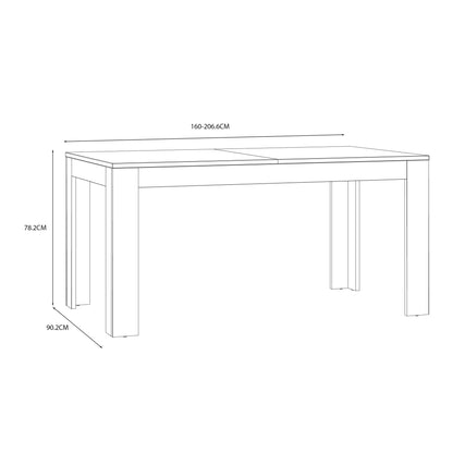 Bohol Extending Dining Table in Riviera Oak/Grey Oak