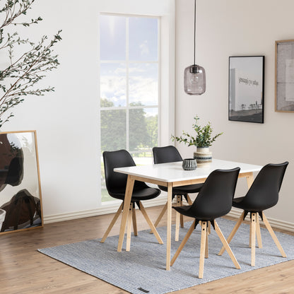 Raven Dining Table in White & Oak