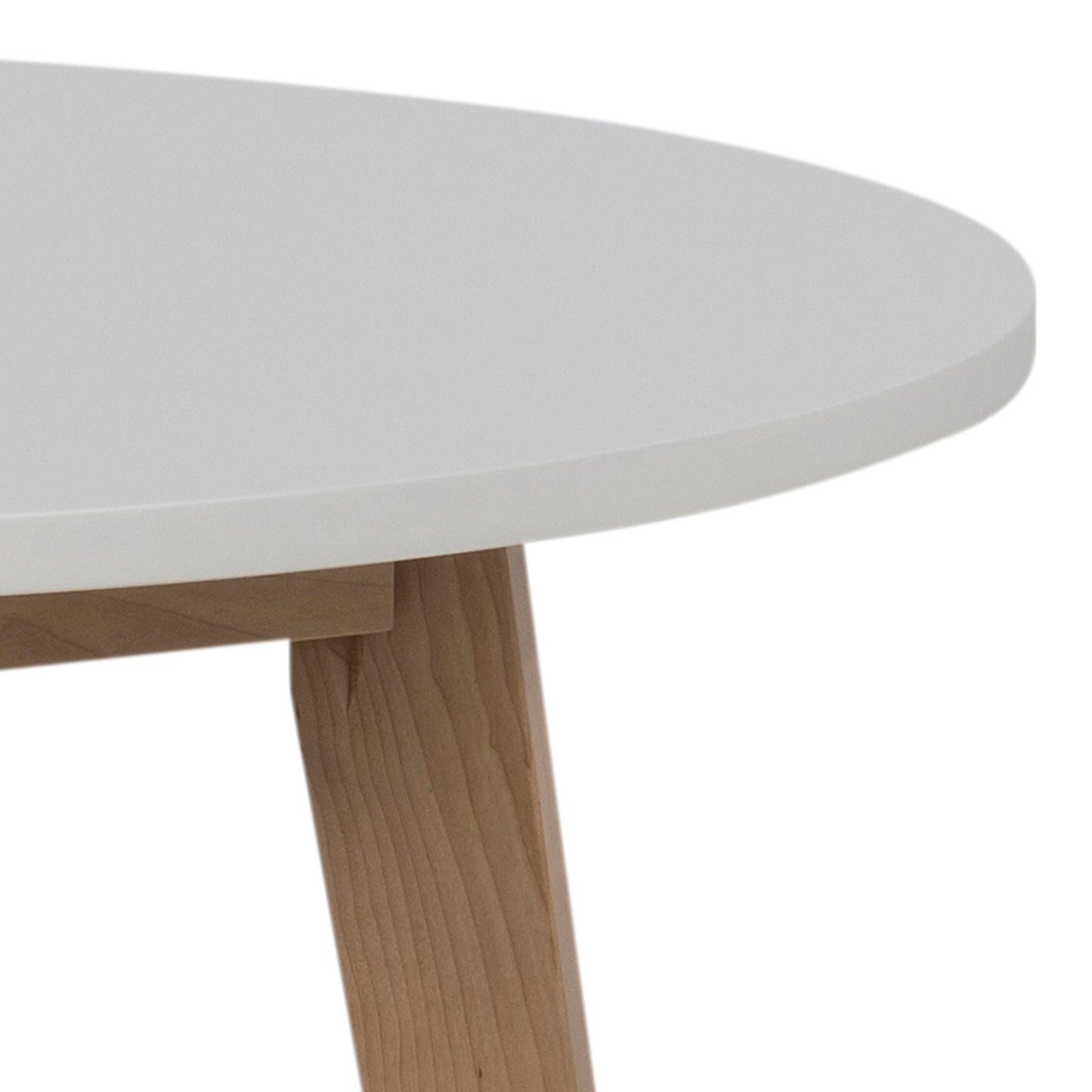 Raven Small Round Dining Table in White & Oak