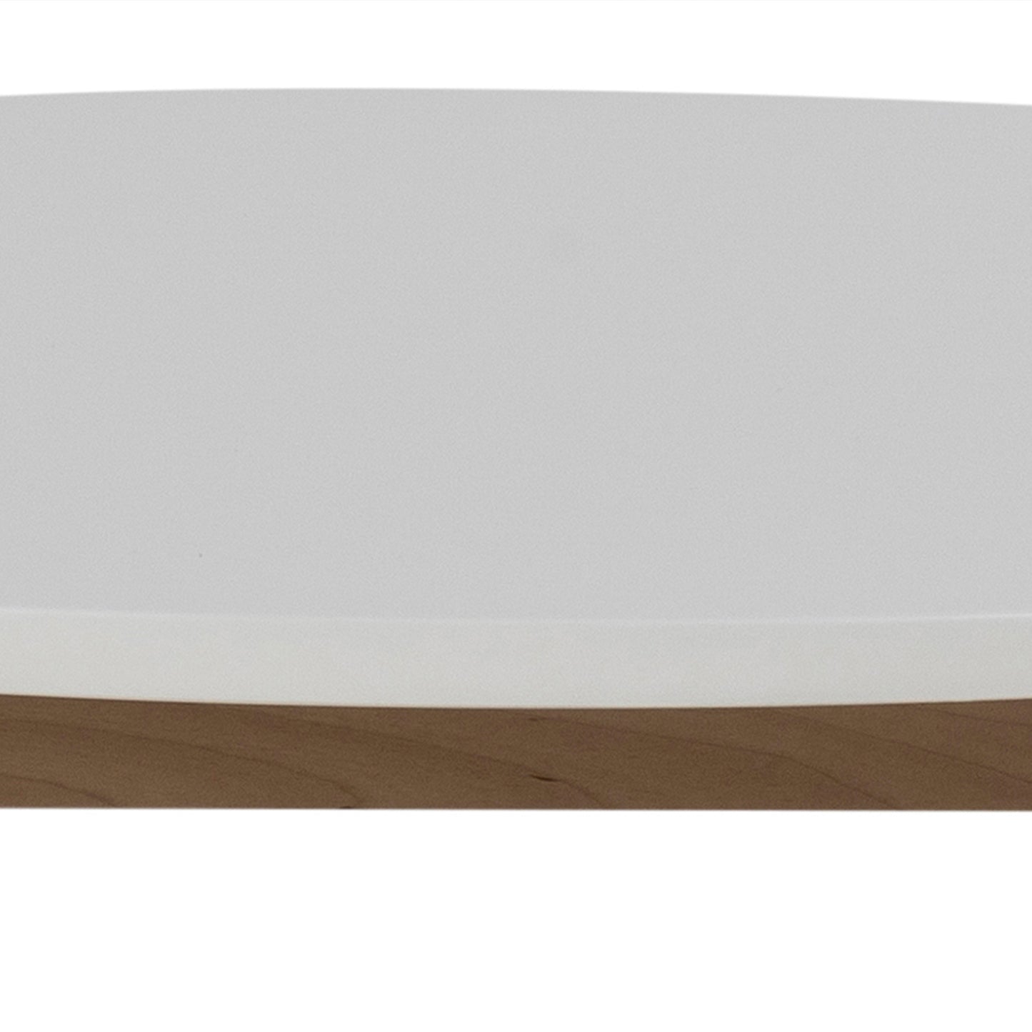 Raven Small Round Dining Table in White & Oak