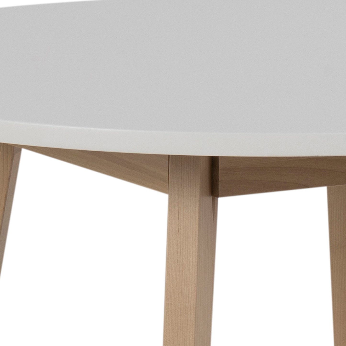 Raven Small Round Dining Table in White & Oak