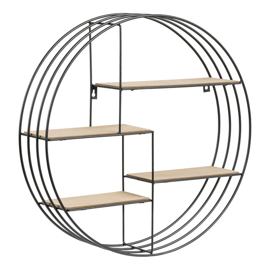 Darkenberg Round Metal Wall Shelf