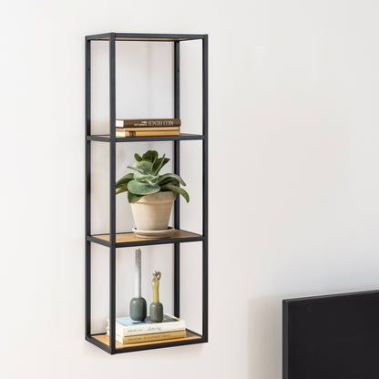 Seaford Black Metal Wall Shelf