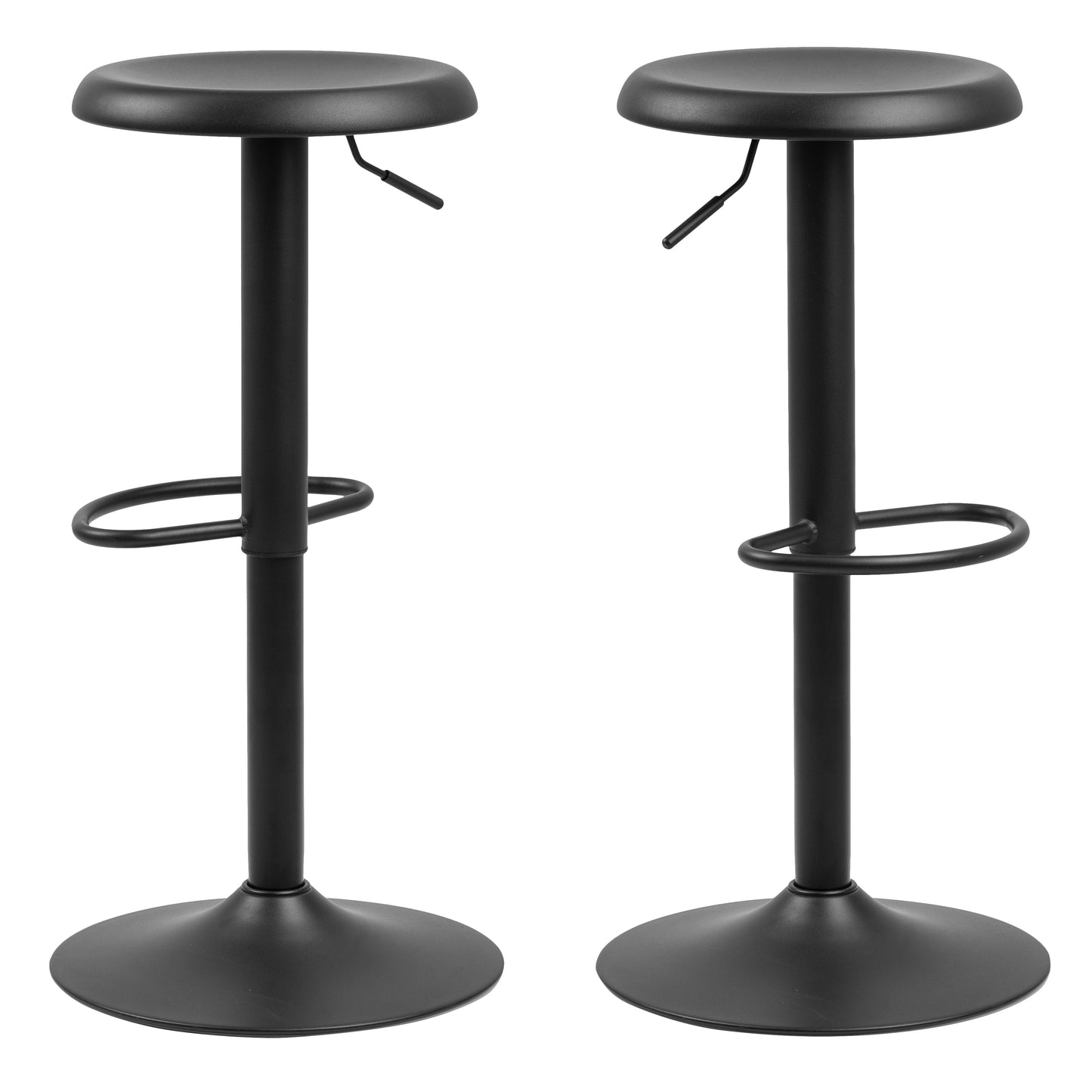 Finch Black Bar Stool without Back Set of 2