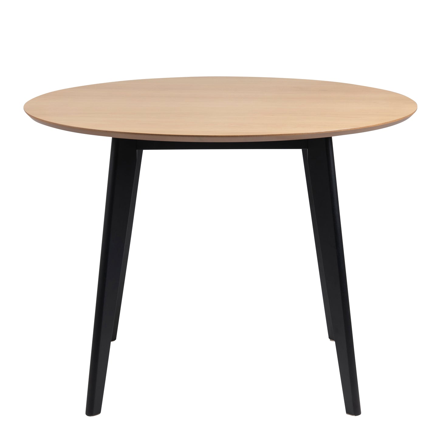 Roxby Round Dining Table in Oak & Black