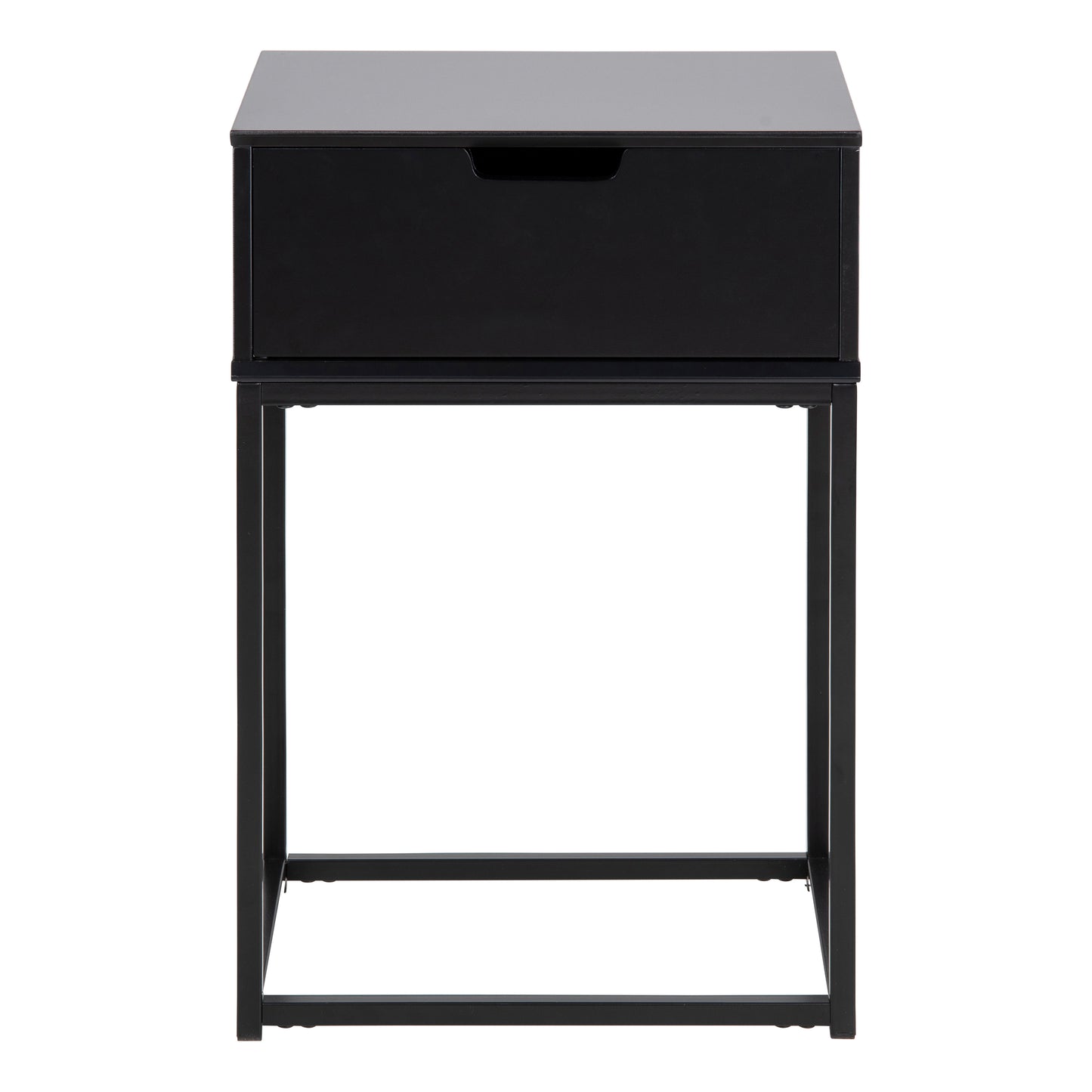 Mitra 1 Drawer Bedside Table in Black