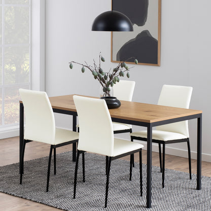 Seaford Dining Table in Black & Oak