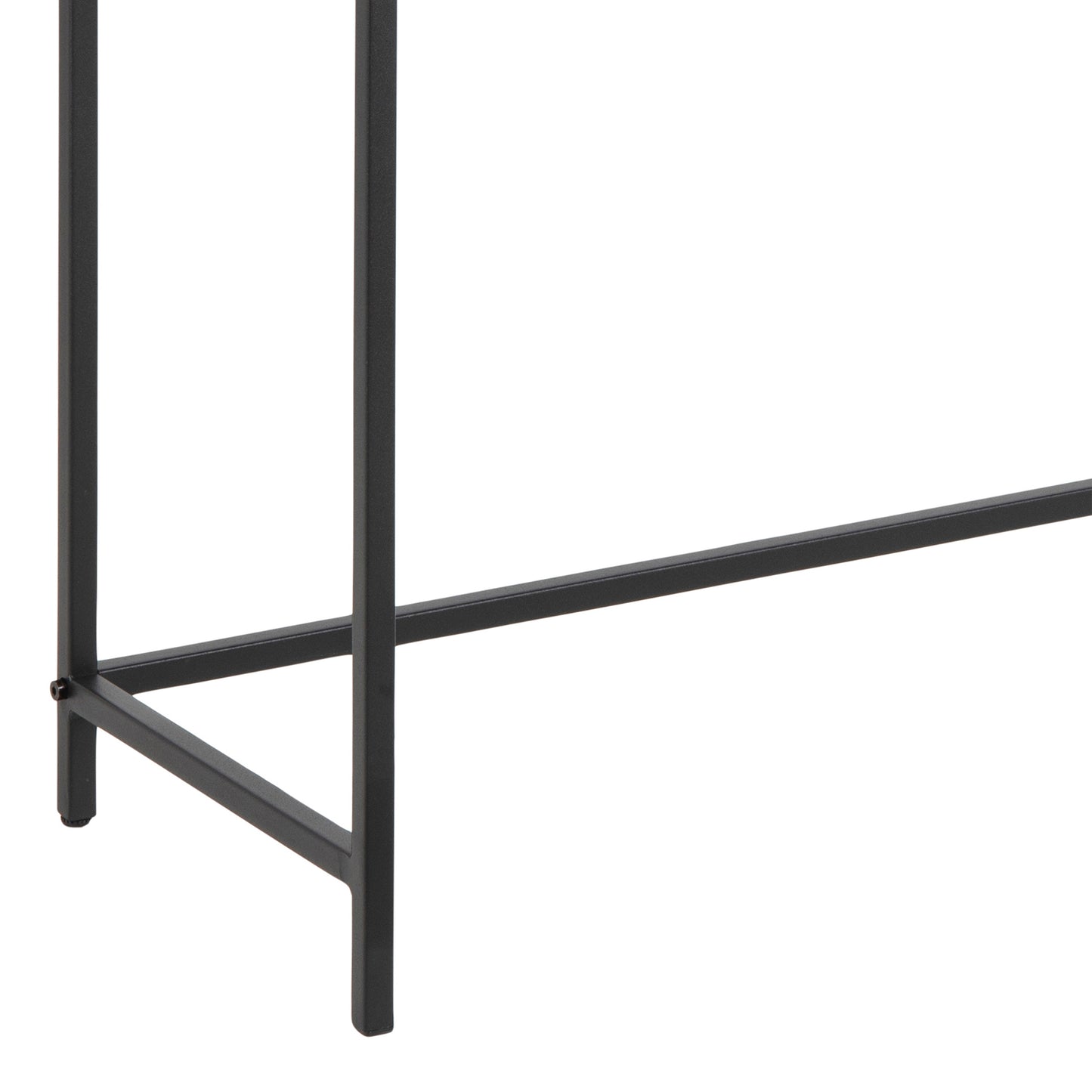 Seaford Black Metal Console Table With Black Top