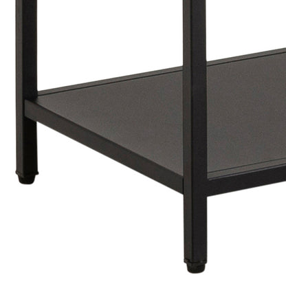 Newcastle Asymmetrical Bookcase with 6 Shelves in Matt Black