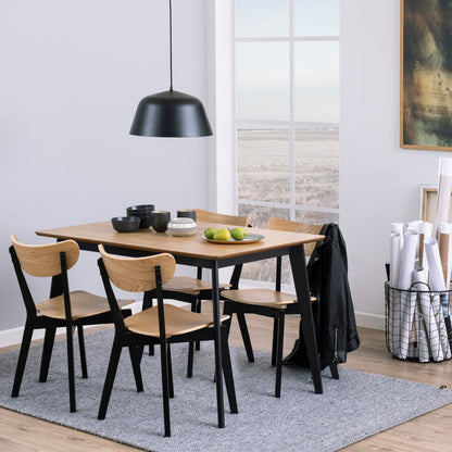 Roxby Dining Table in Oak & Black