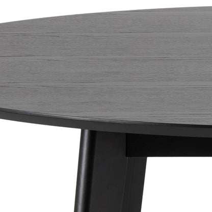 Roxby Round Dining Table in Black 140x76cm