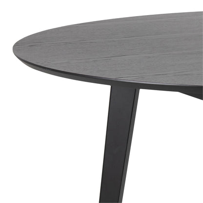 Roxby Round Dining Table in Black 140x76cm