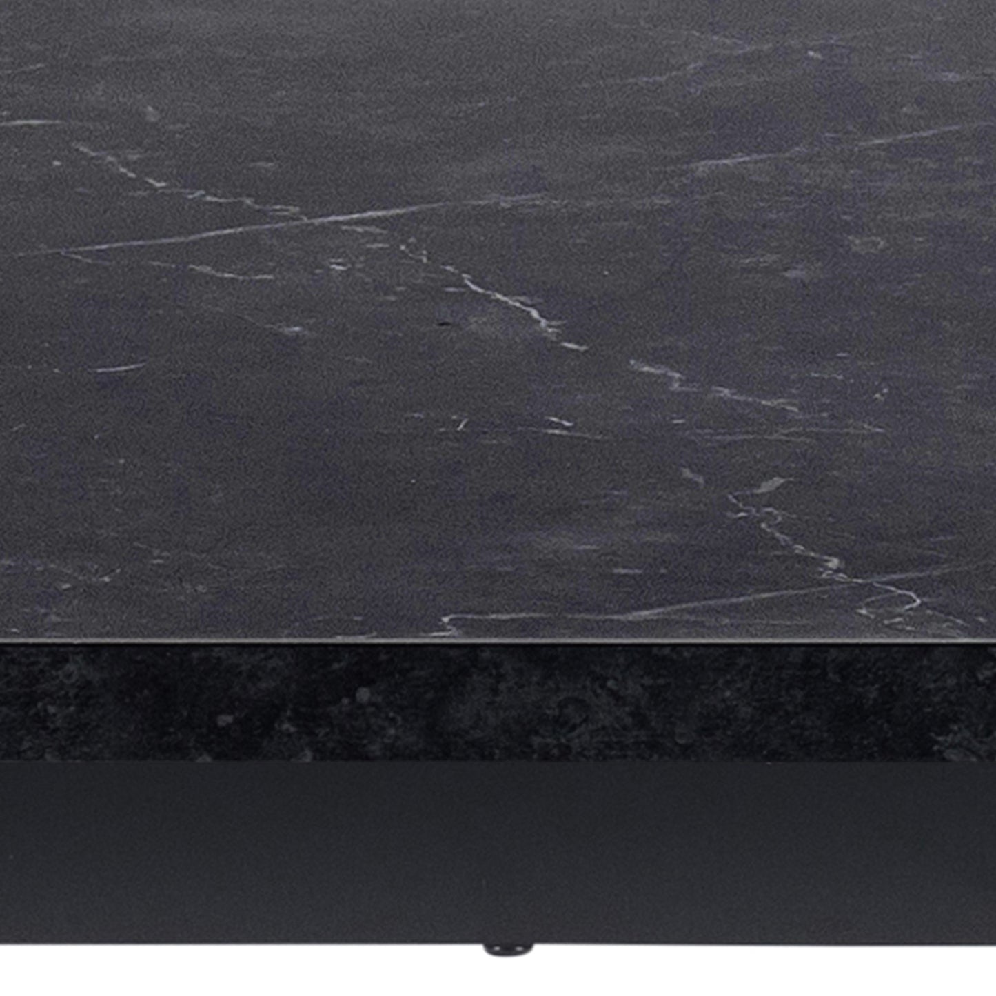 Amble Dining Table with Black Marble Effect Top & Black Legs