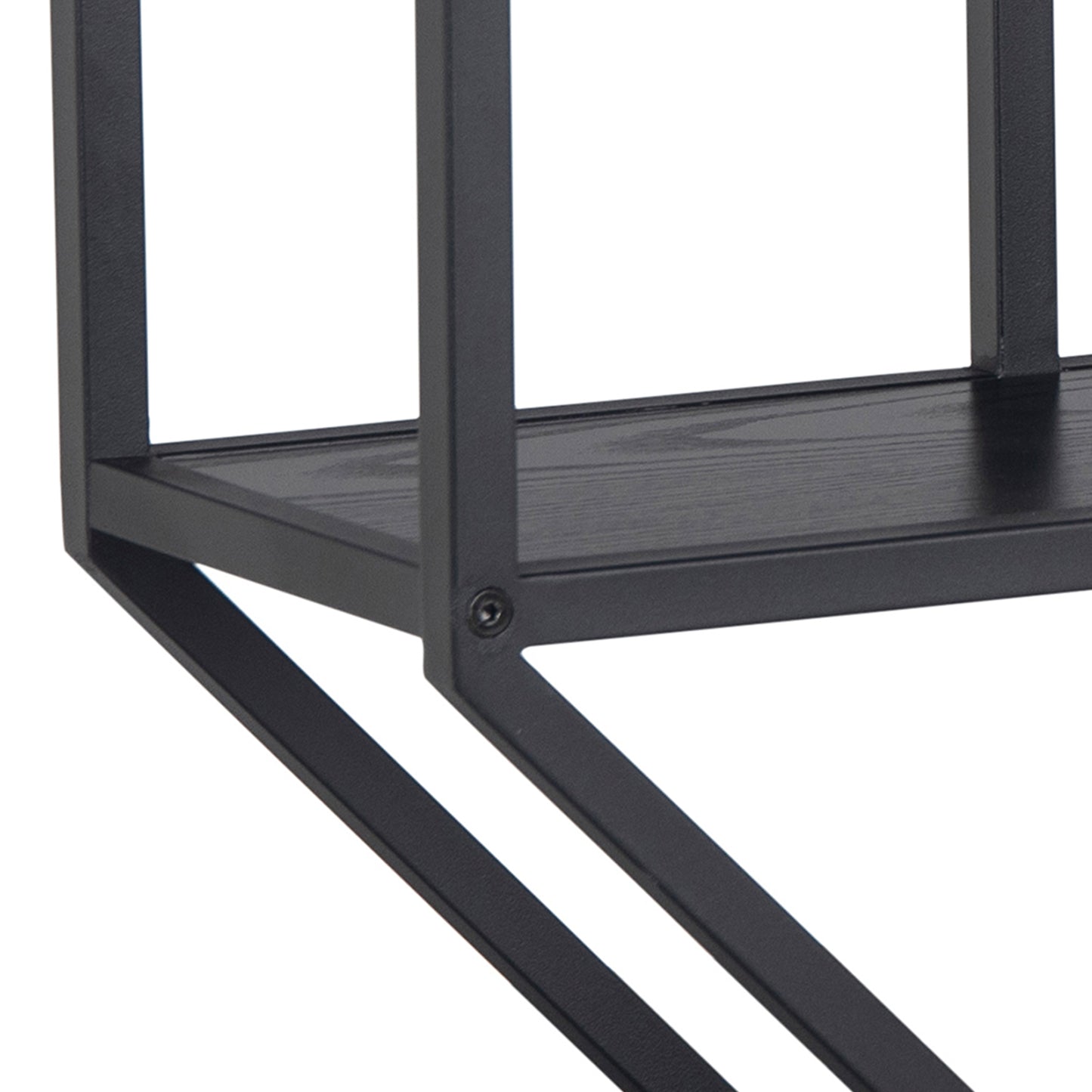 Seaford Octagonal Metal Wall Shelf in Black