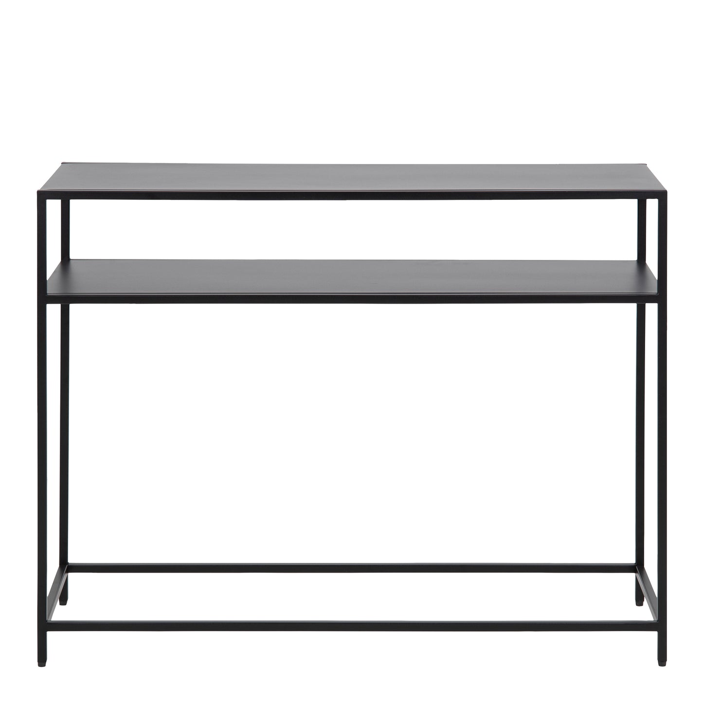 Newcastle Console Table with Open Shelf in Matt Black