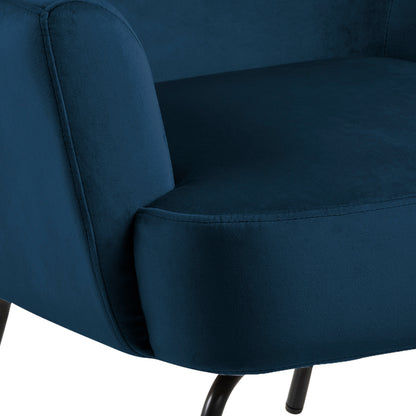 Melissa Lounge Chair in Navy Blue