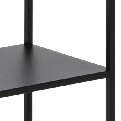 Newcastle Tall Bookcase with 5 Shelves in Matt Black