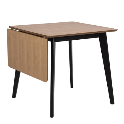 Roxby Extending Dining Table 80-120cm in Oak & Black