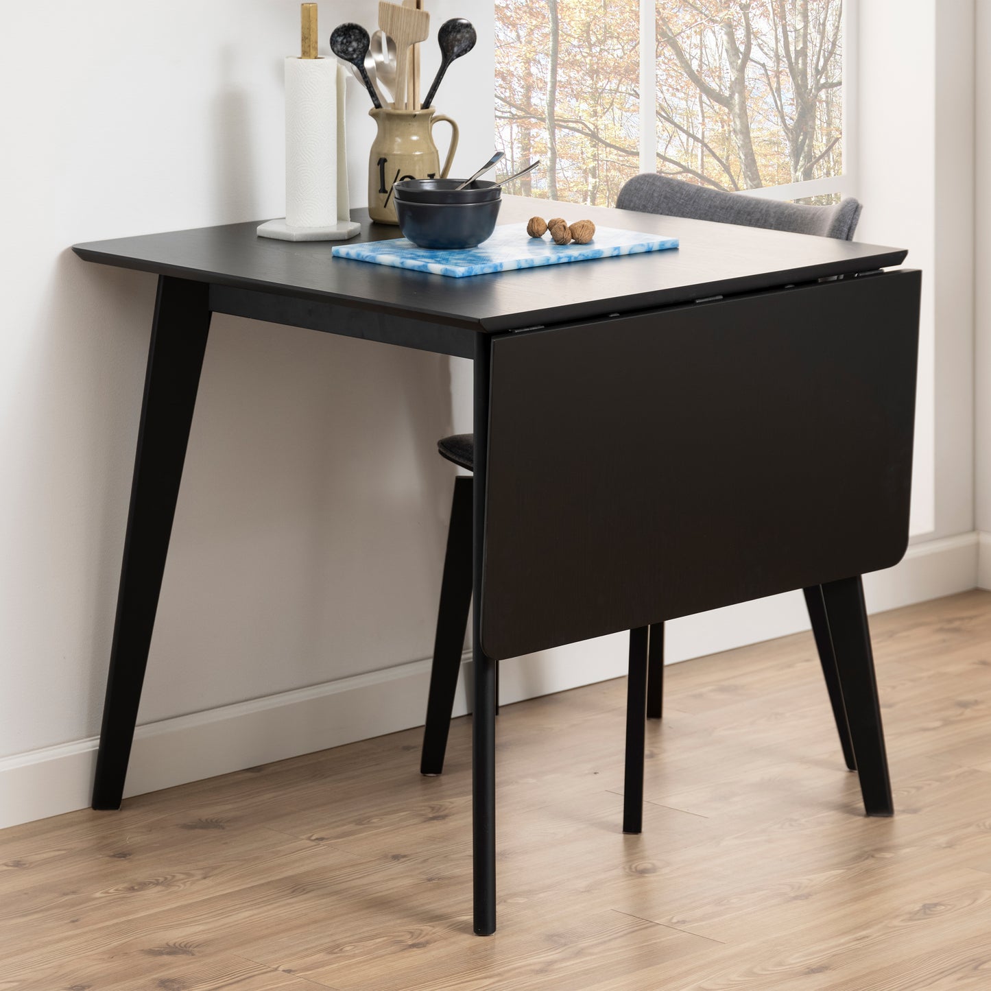 Roxby Extending Dining Table 80-120cm in Black