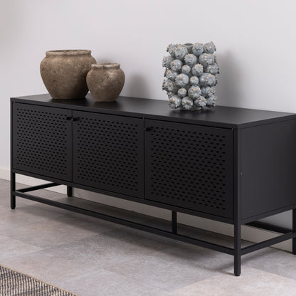 Newcastle 3 Door Sideboard in Matt Black