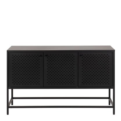 Newcastle 3 Door Raised Sideboard in Matt Black