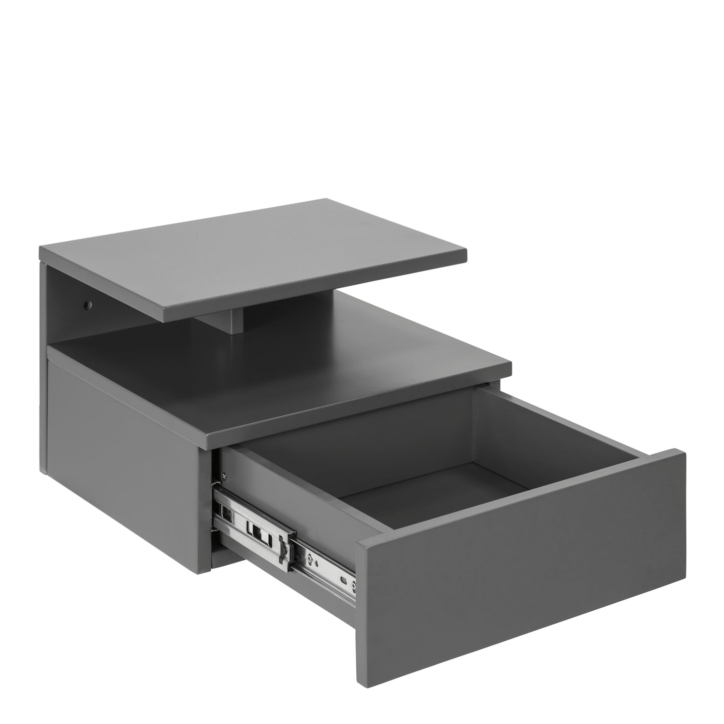 Ashlan Bedside Table with 1 Drawer in Grey