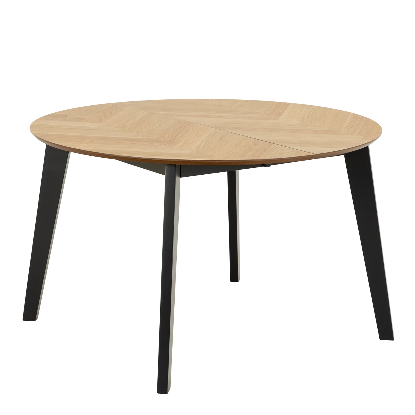 Georgetown Round Dining Table in Oak & Black