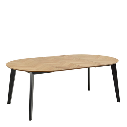 Georgetown Round Dining Table in Oak & Black