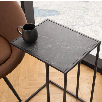 Infinity Side Table in Matt Black