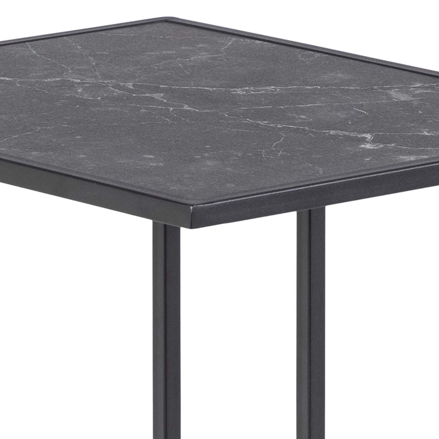 Infinity Side Table in Matt Black