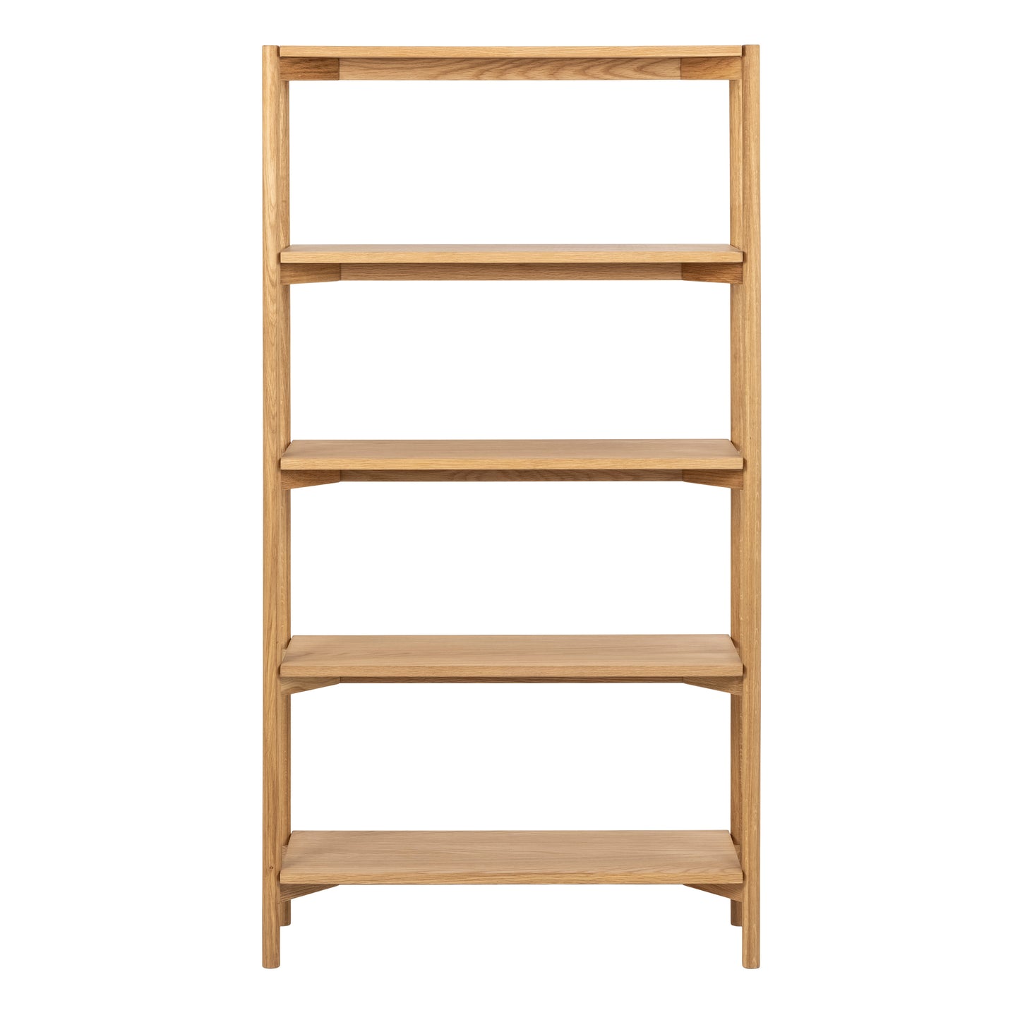 Braidwood Bookcase with 4 Shelves in Oak