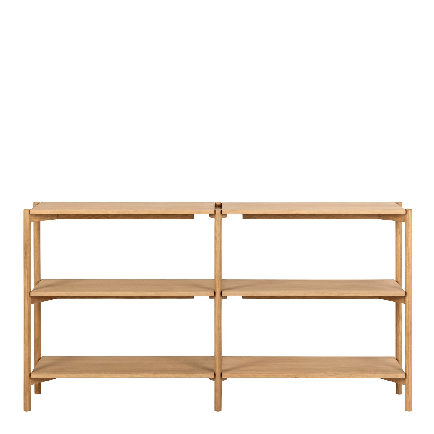 Braidwood Bookcase with 4 Shelves in Oak