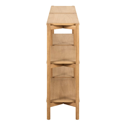 Braidwood Bookcase with 4 Shelves in Oak