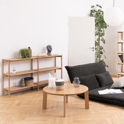 Braidwood Bookcase with 4 Shelves in Oak