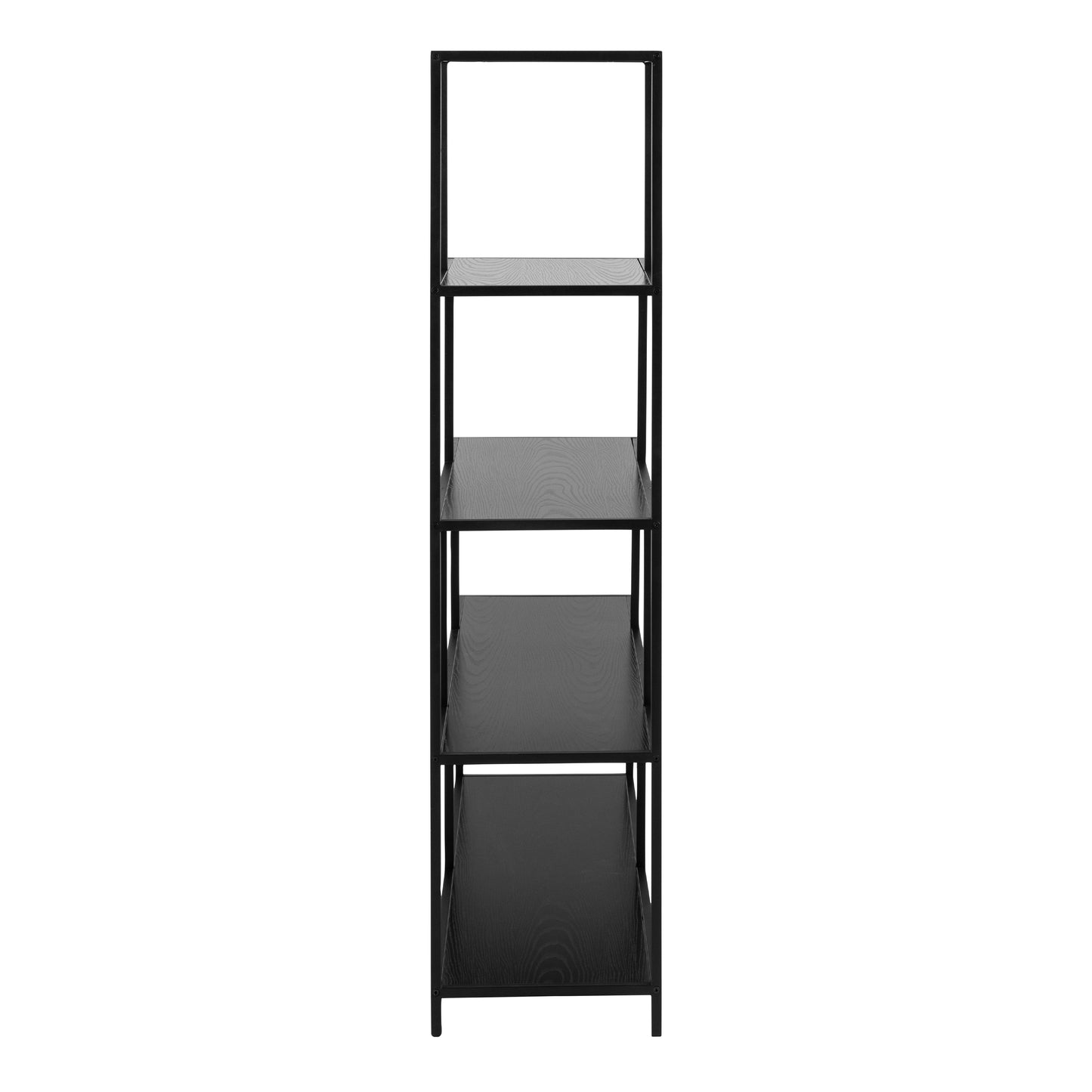 Seaford Bookcase with 4 Shelves and 1 Drawer in Black