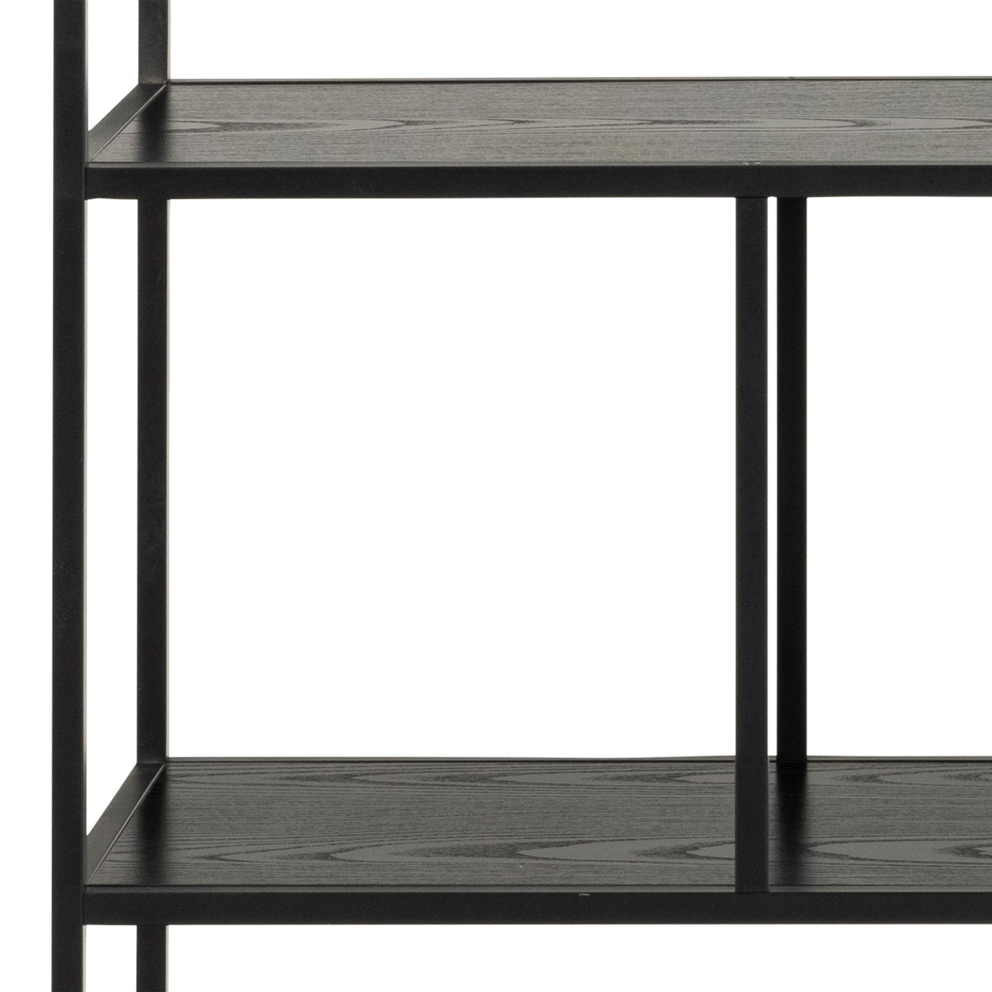 Seaford Bookcase with 4 Shelves and 1 Drawer in Black