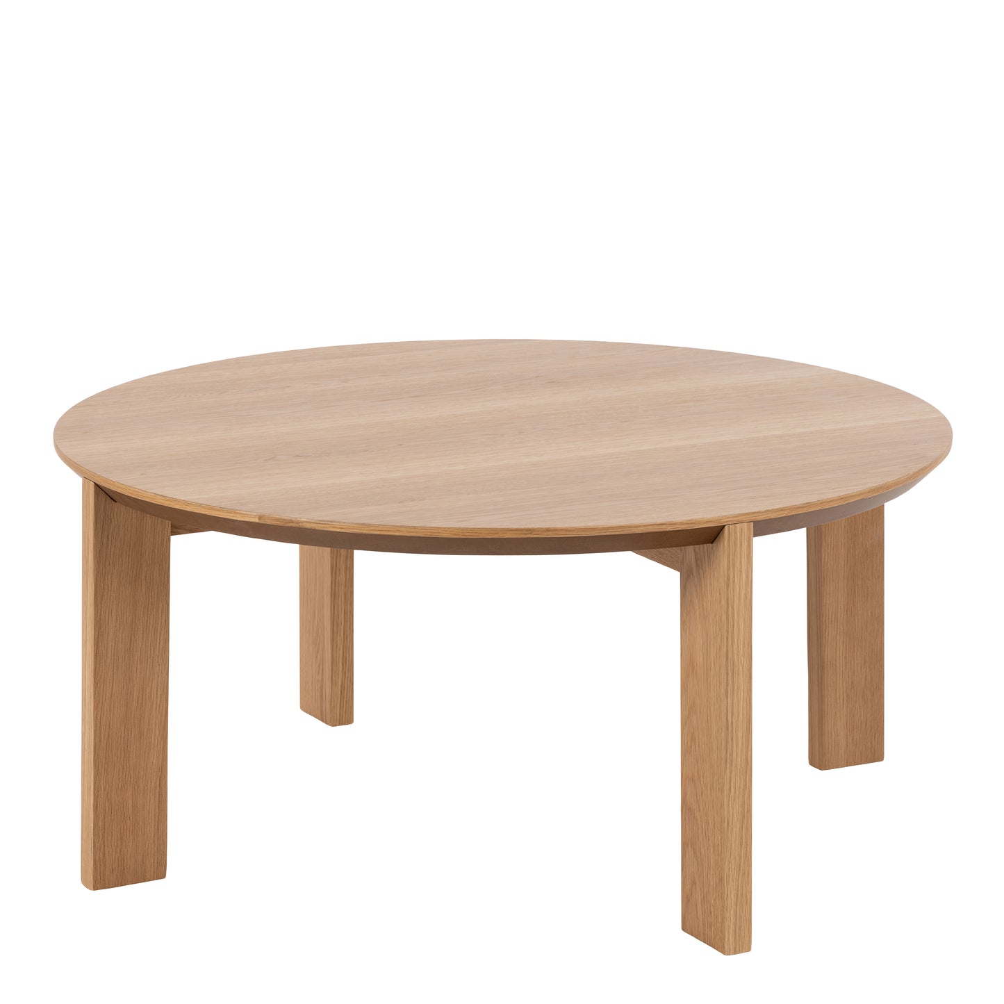 Maxime Round Coffee Table in Matt Oak