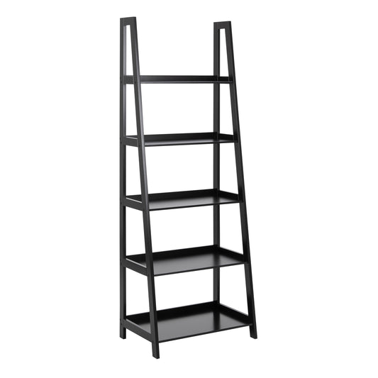 Wally Bookcase with 5 Shelves in Black