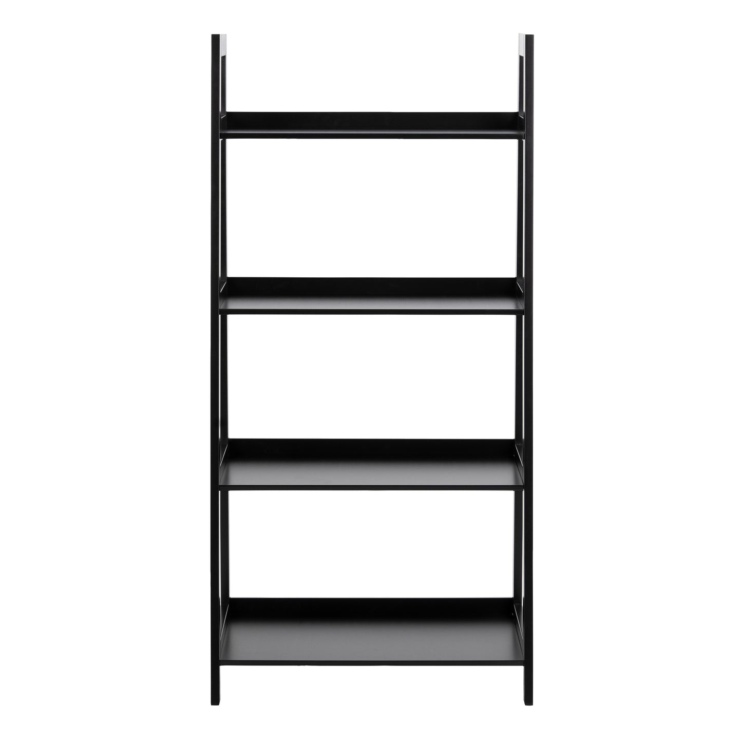 Wally Bookcase with 4 Shelves in Black