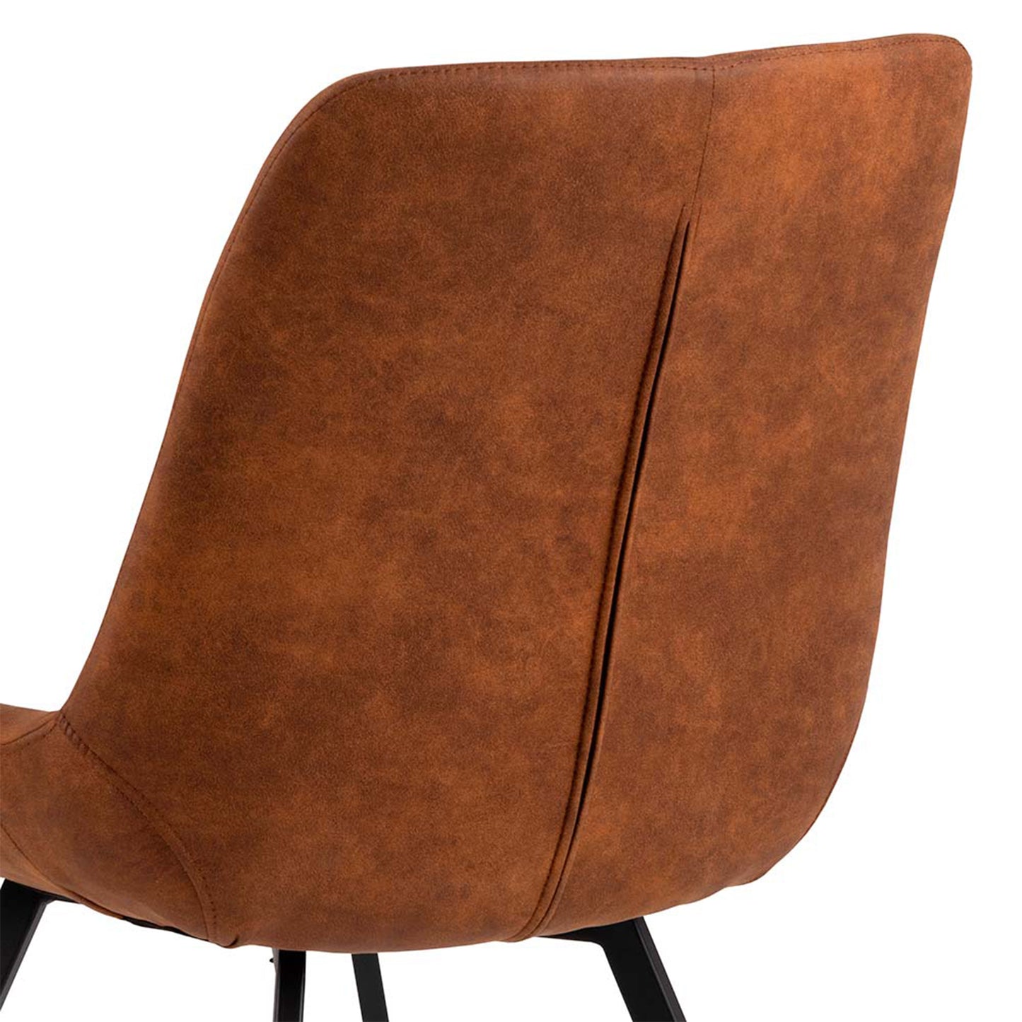 Waylor Dining Chair in Brown Fabric Set of 2