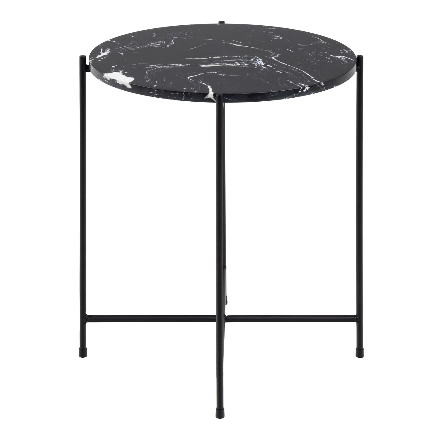 Avila Side Table with Black Marble Effect 42x45cm