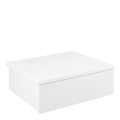 Avignon Square Bedside Table with 1 Drawer in White