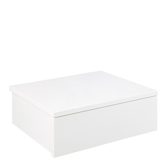 Avignon Square Bedside Table with 1 Drawer in White