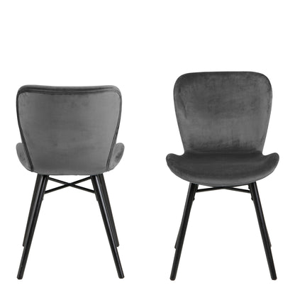 Batilda Dining Chair in Dark Grey Set of 2